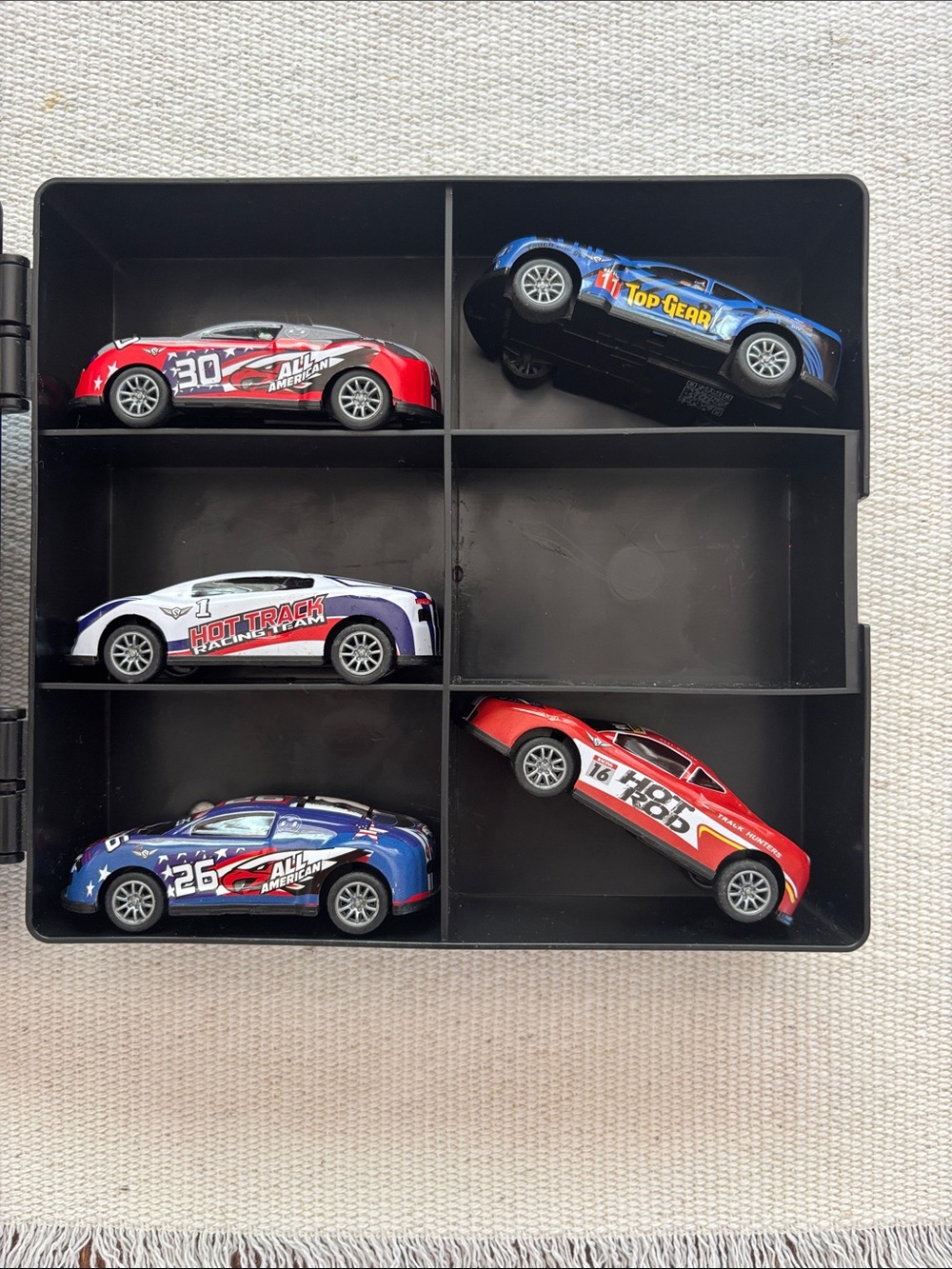 Racing Car Toy Set of 5 & Car case for easy storage!